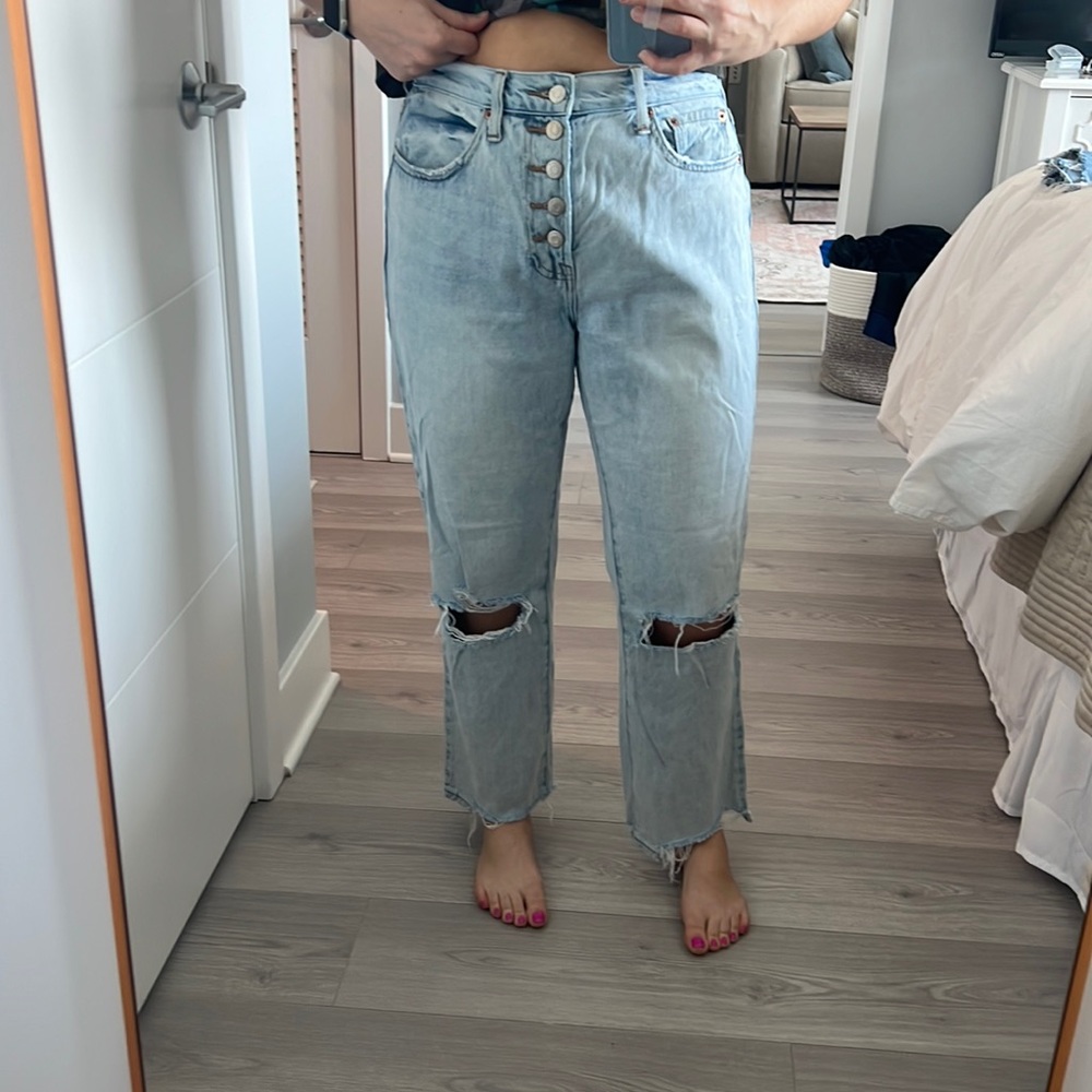 Pistola distressed light wash jeans size 29